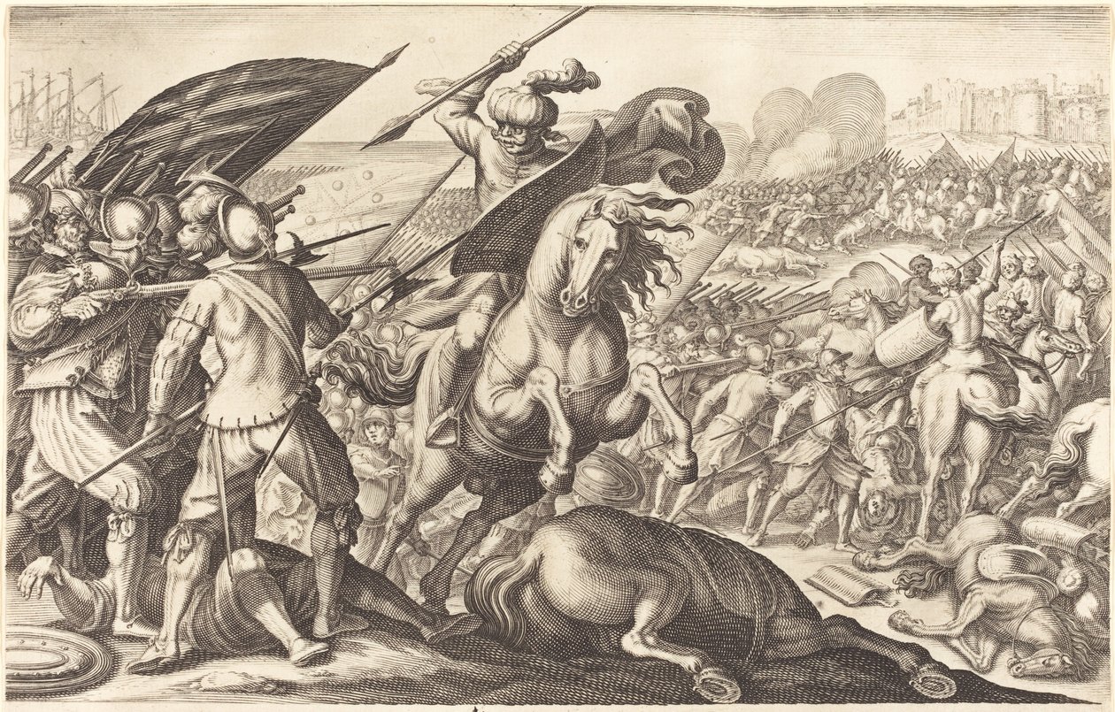 A derrota da cavalaria turca de Jacques Callot
