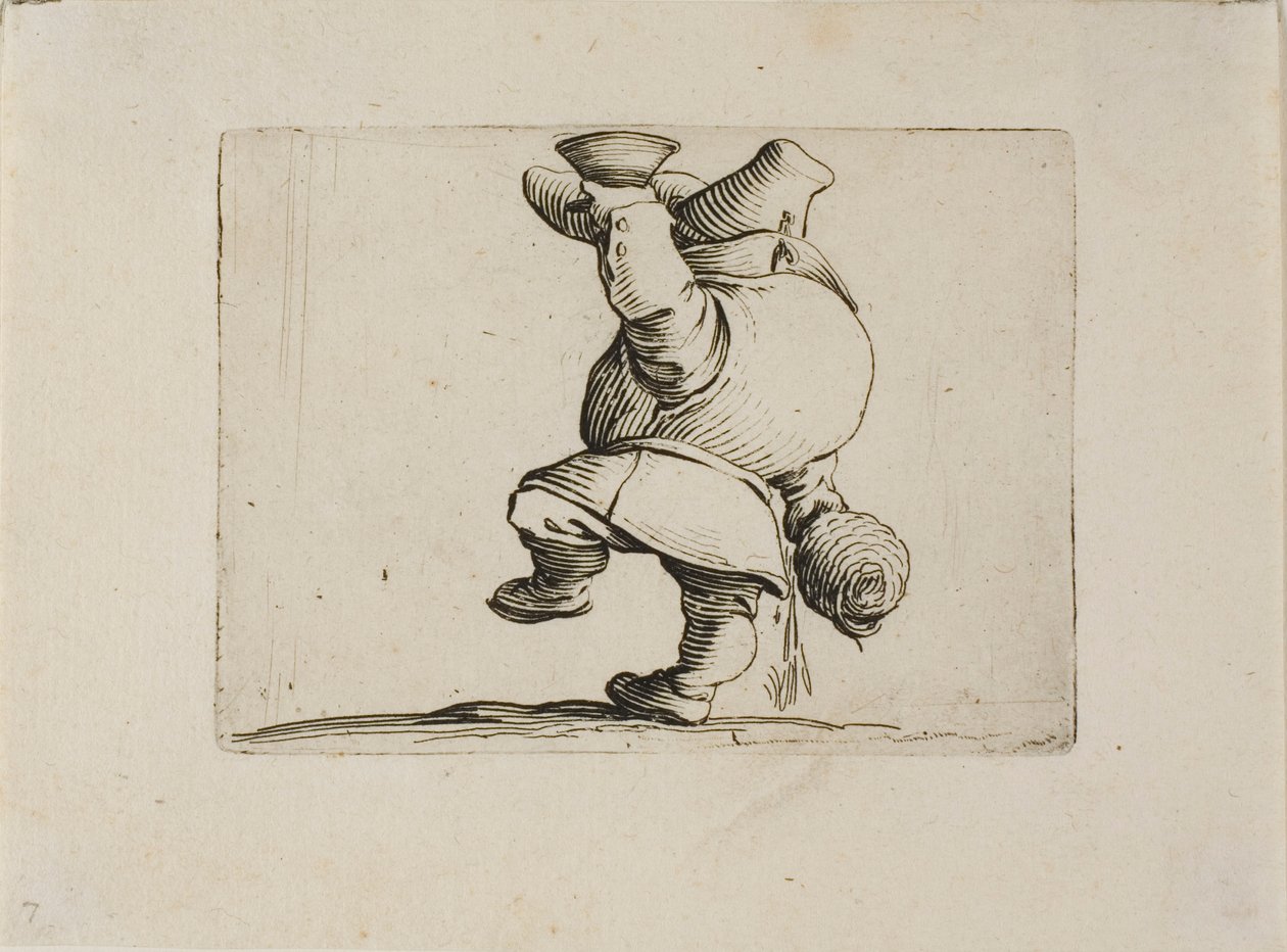 O bebedor visto de costas, de Varie Figure Gobbi de Jacques Callot