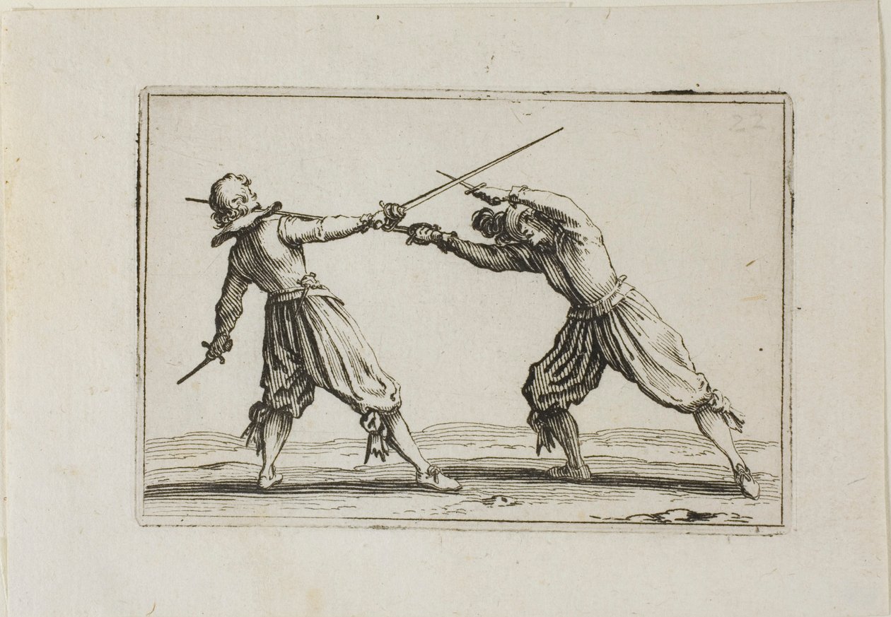 O Duelo com Espadas e Adagas, de Os Caprichos de Jacques Callot