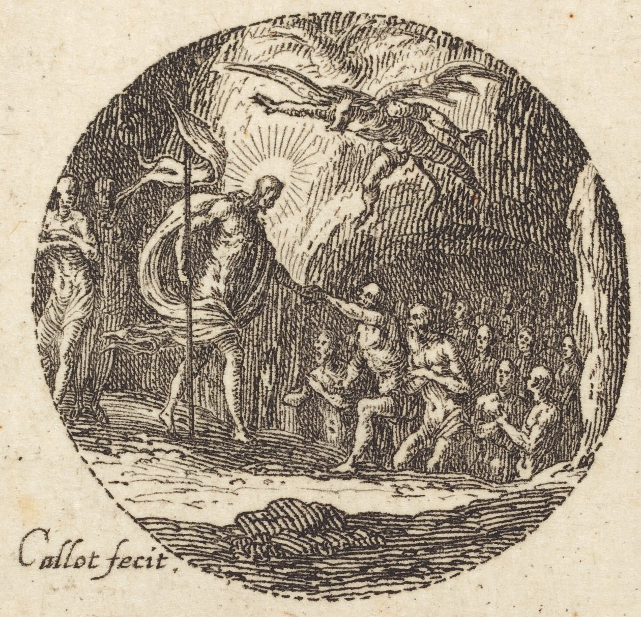 O sepultamento, c. 1631. de Jacques Callot