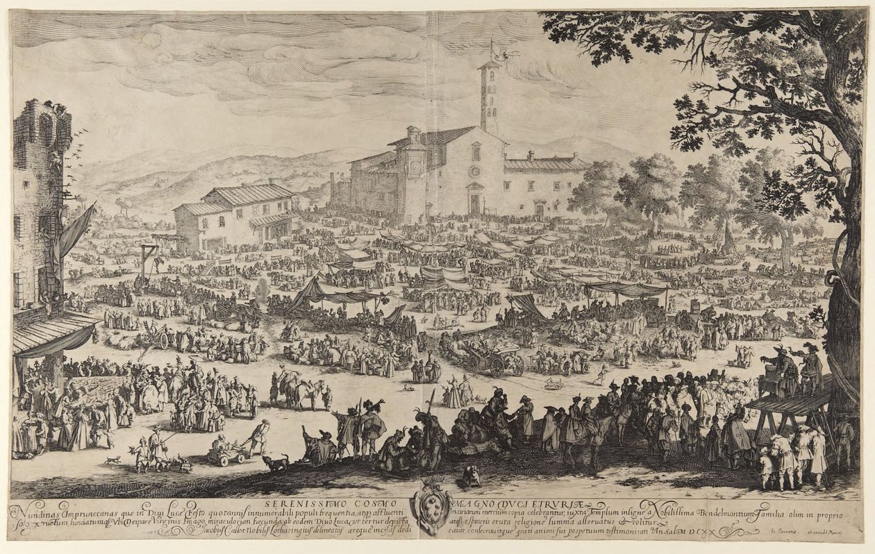 A feira de Impruneta de Jacques Callot