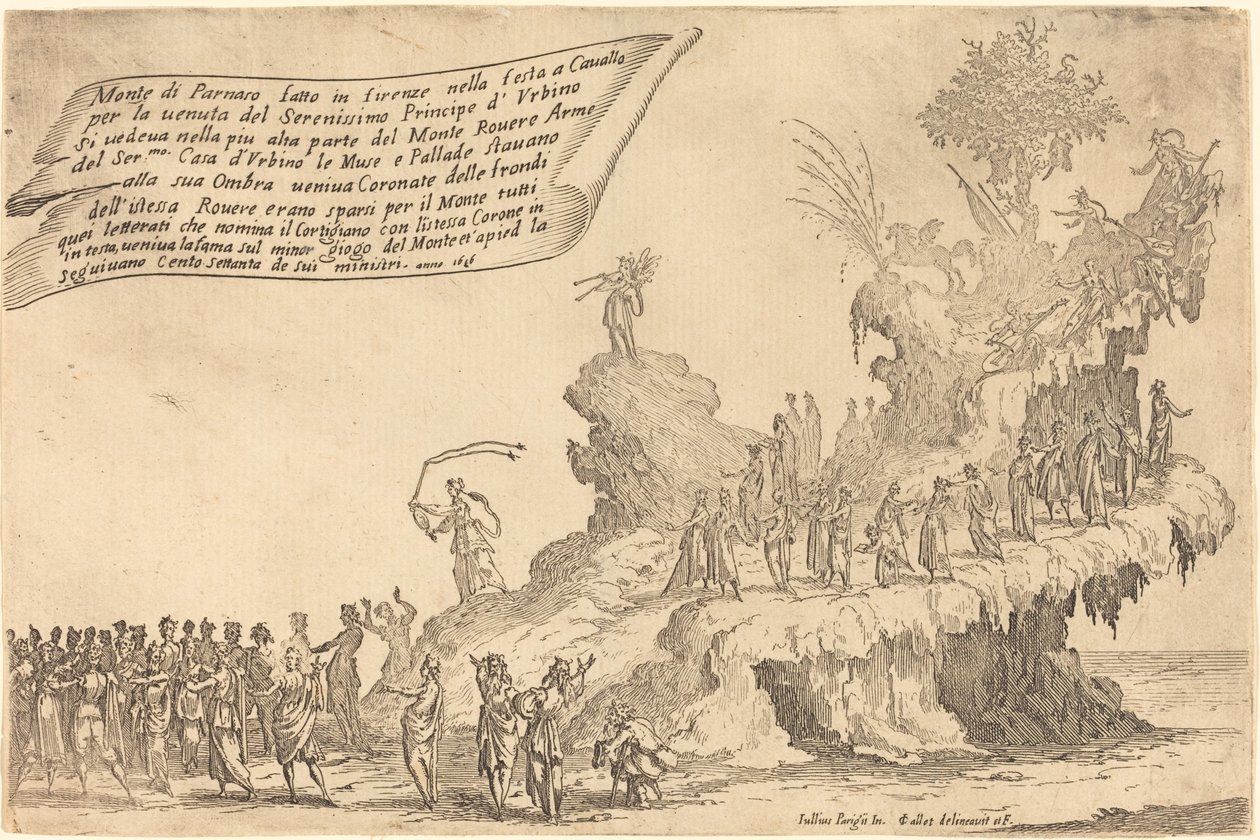 O flutuador do Monte Parnaso de Jacques Callot