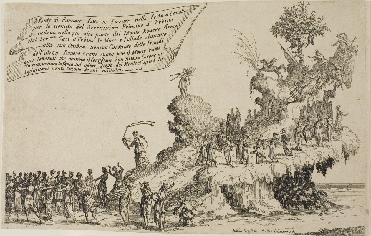 O flutuador do Monte Parnaso, de A Guerra da Beleza de Jacques Callot