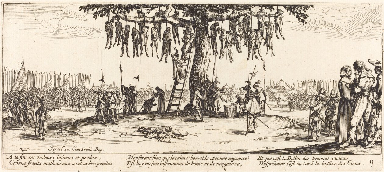 O enforcamento, c. 1633. de Jacques Callot