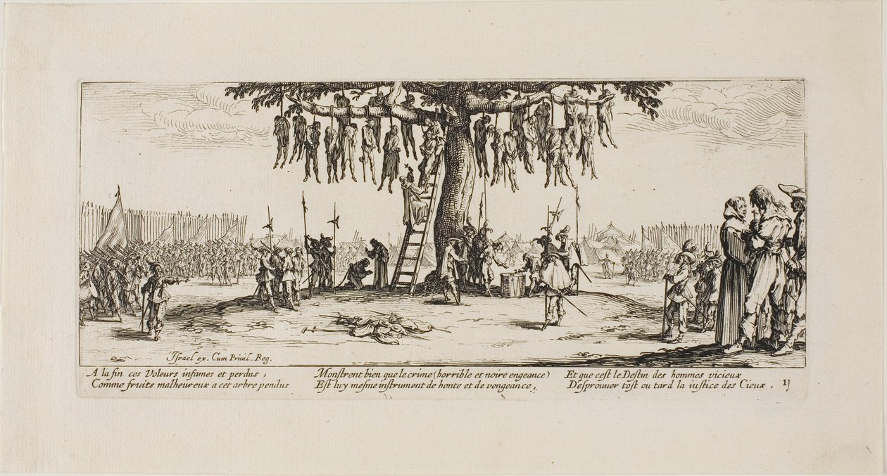 O Enforcamento, placa onze de As Misérias da Guerra de Jacques Callot