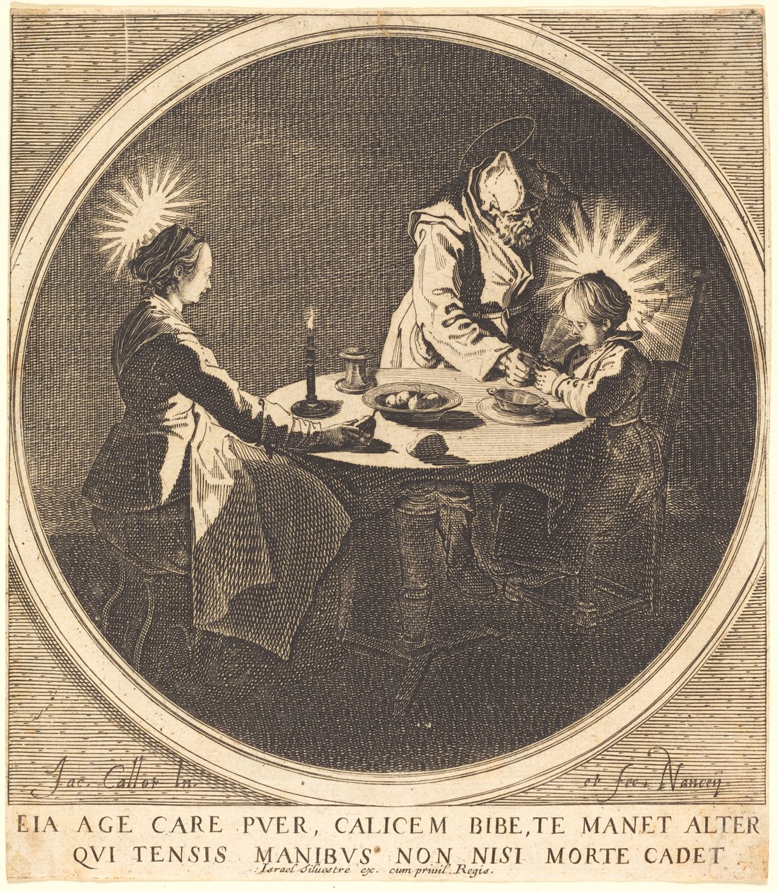 The Holy Family at Table de Jacques Callot