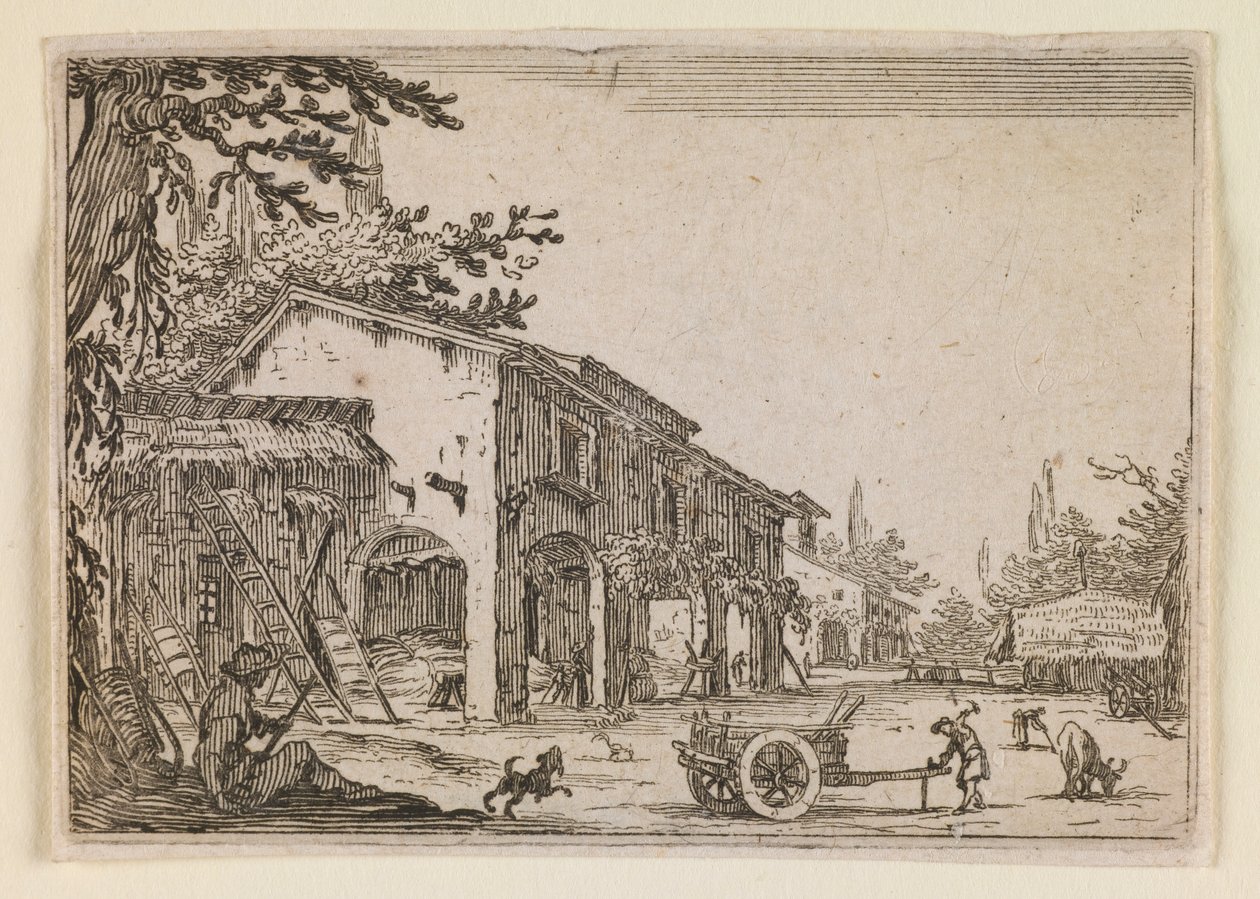 A quinta, de «Os caprichos» (edição de Nancy) de Jacques Callot
