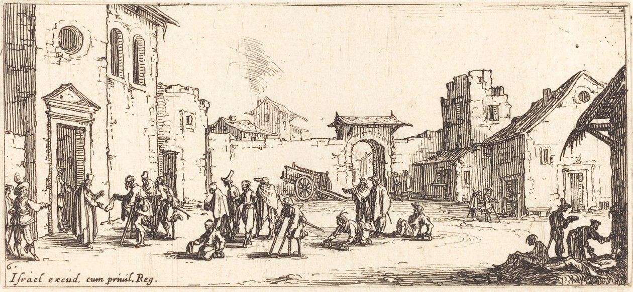 O Hospital de As Pequenas Misérias da Guerra de Jacques Callot
