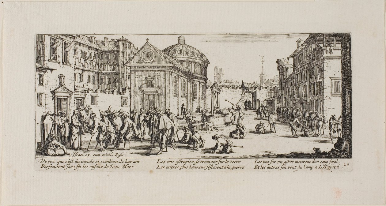 O Hospital, placa quinze de As Misérias da Guerra de Jacques Callot