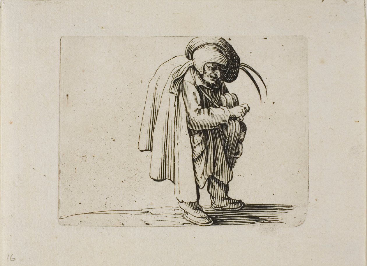 O jogador Hurdy-Gurdy, de Varie Figure Gobbi de Jacques Callot