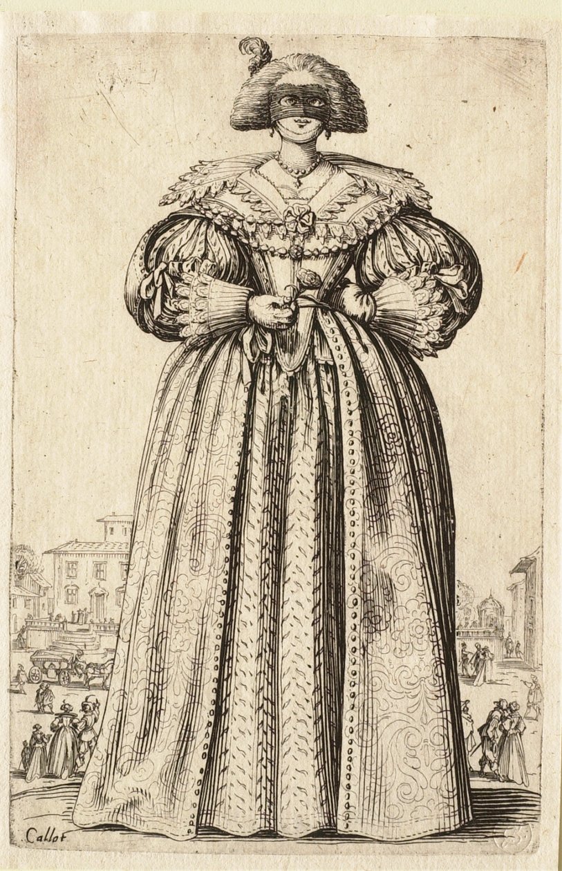 A dama com uma máscara de Jacques Callot