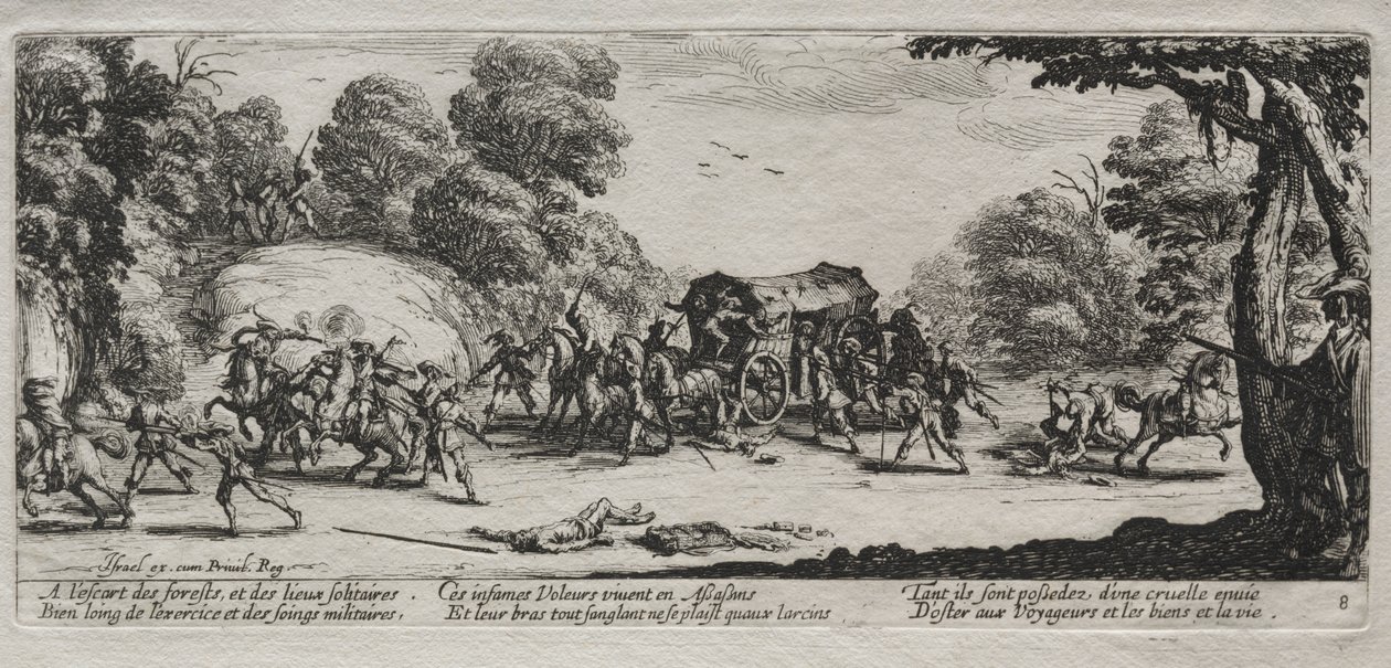 As Grandes Misérias da Guerra: Roubo Rodoviário de Jacques Callot