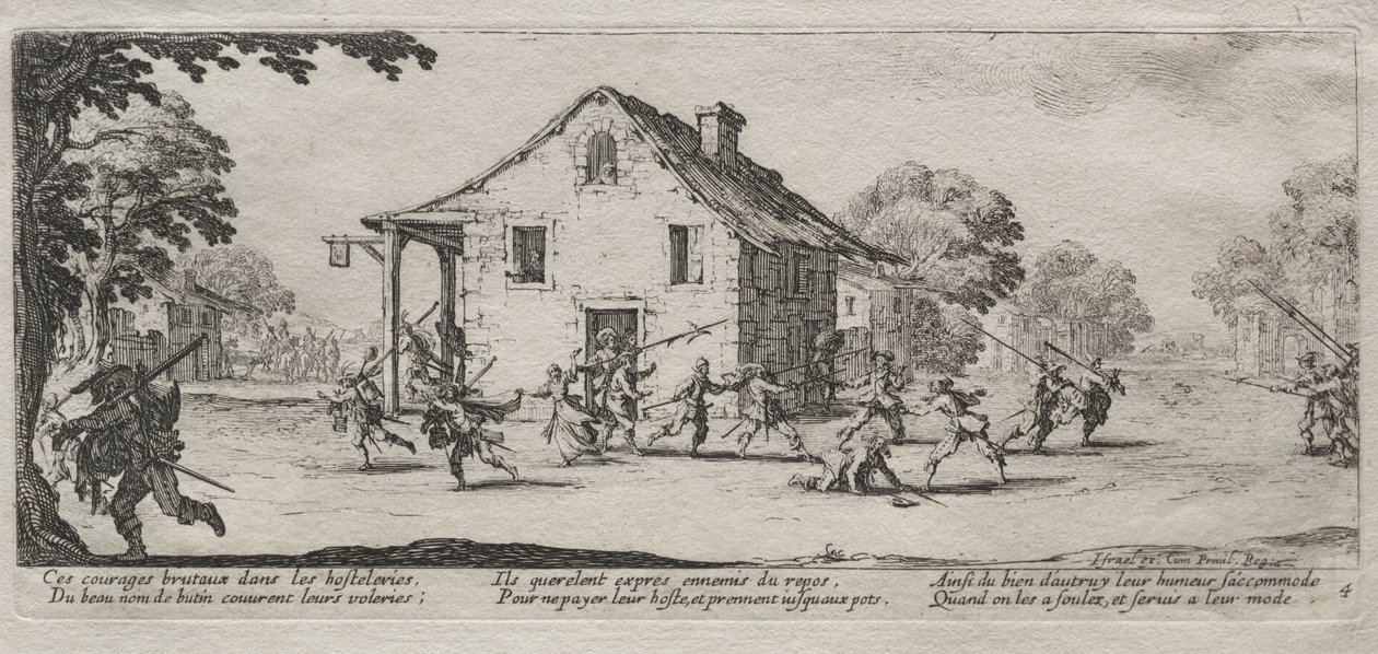 As Grandes Misérias da Guerra: Saqueando de Jacques Callot