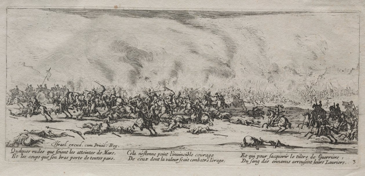 As grandes misérias da guerra: a batalha, 1633. de Jacques Callot