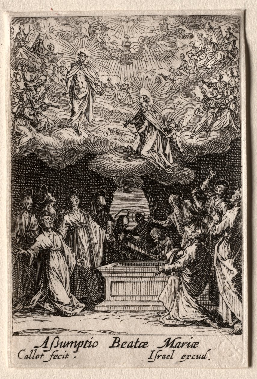 A Vida da Virgem: A Assunção da Virgem. de Jacques Callot