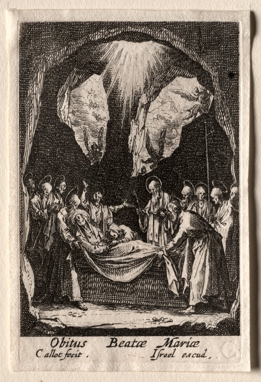 A Vida da Virgem: O Sepultamento da Virgem de Jacques Callot