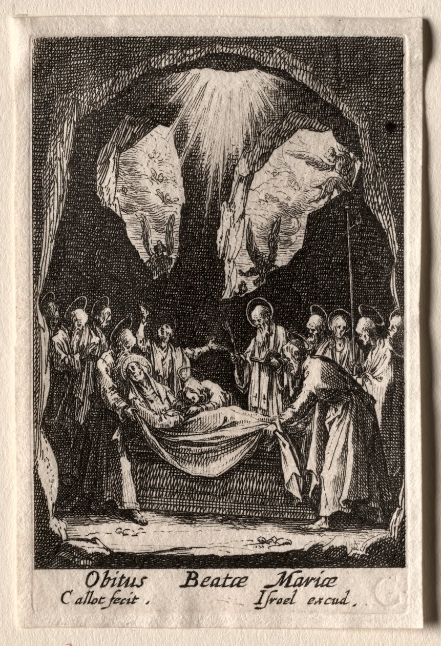 A Vida da Virgem: O Enterro da Virgem. de Jacques Callot