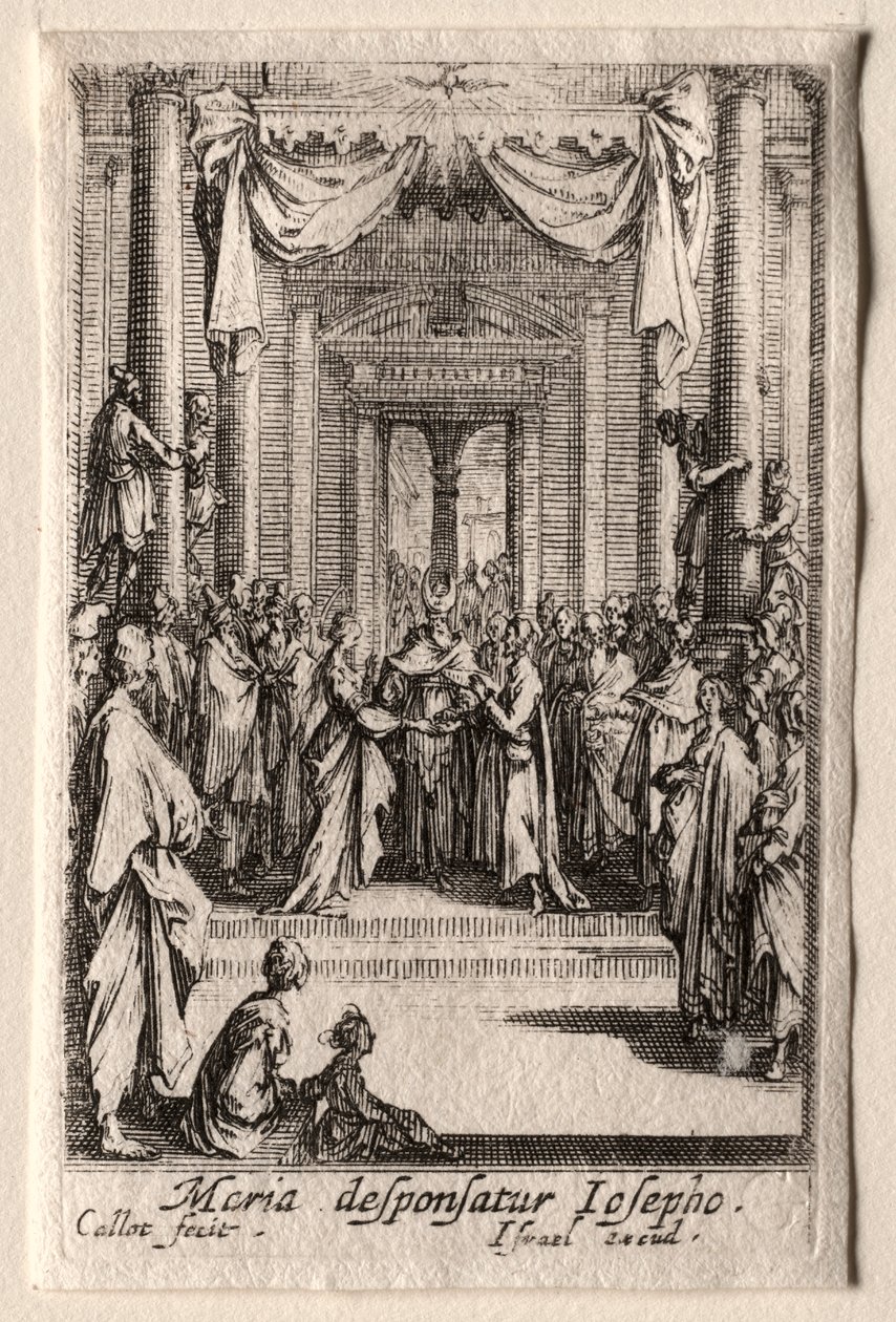 A Vida da Virgem: O Casamento da Virgem de Jacques Callot