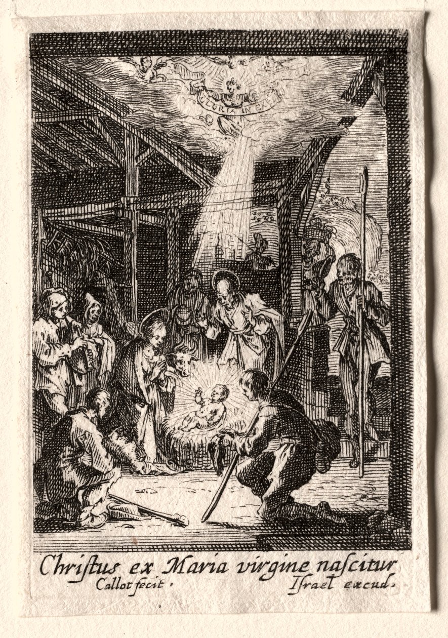 A vida da virgem: a natividade. de Jacques Callot