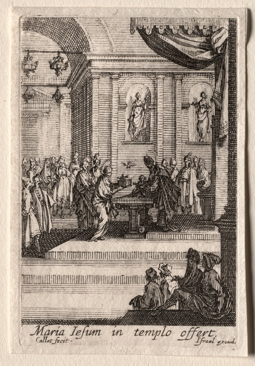 A Vida da Virgem: A Apresentação de Cristo no Templo. de Jacques Callot
