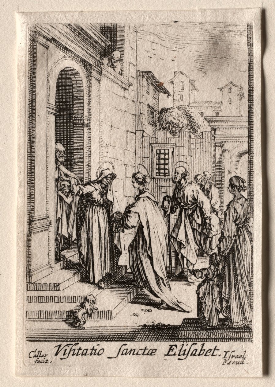 A vida da virgem: a visitação. de Jacques Callot