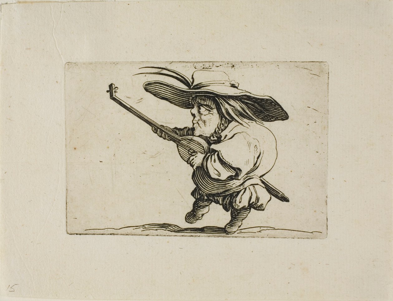 O tocador de alaúde, de Varie Figure Gobbi de Jacques Callot