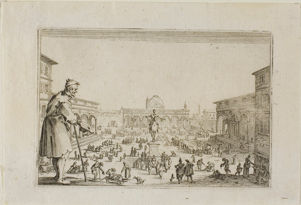 A Marcha do Palácio da Anunciação a Florença, de Os Caprichos de Jacques Callot