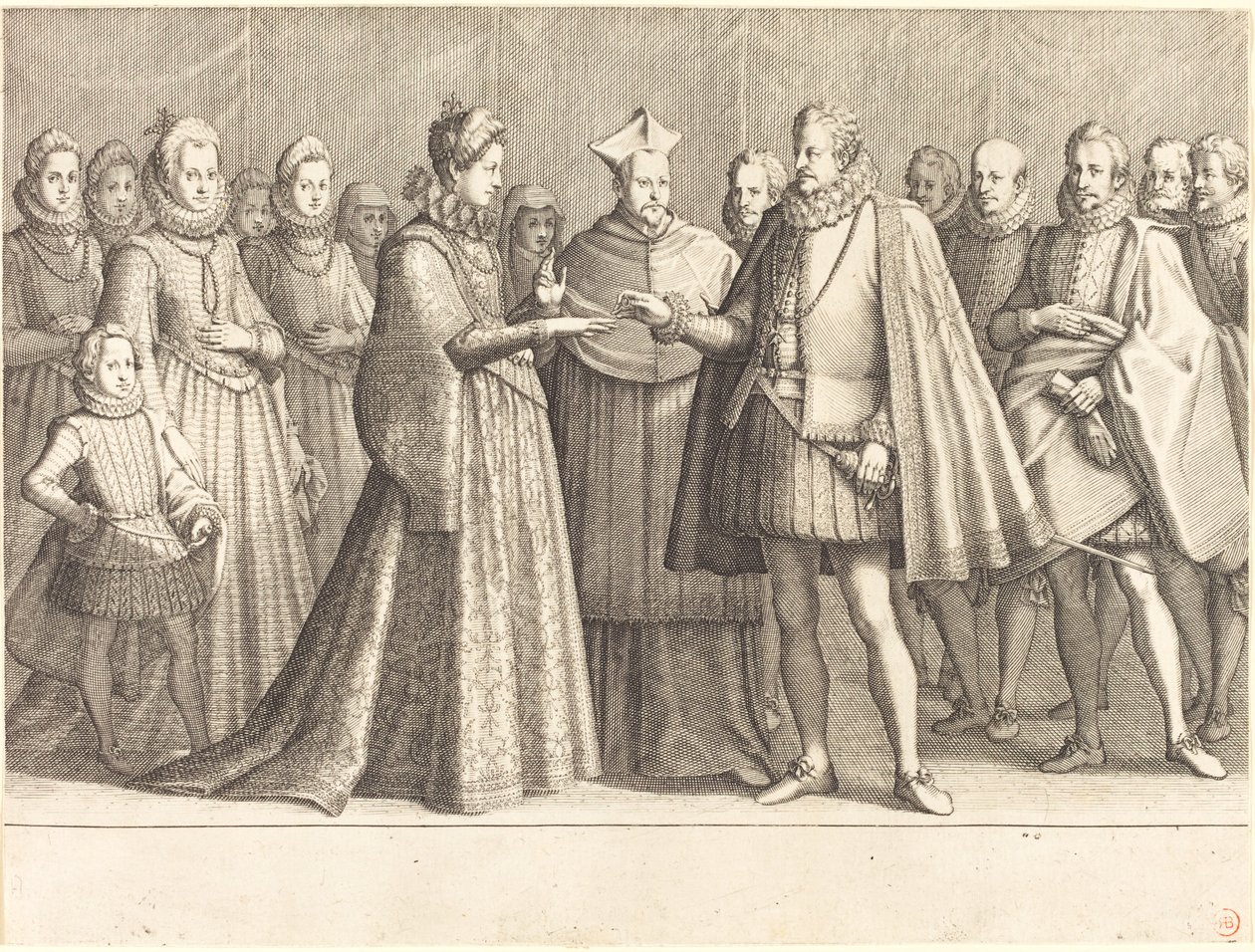 O casamento de Fernando e Cristina de Lorena de Jacques Callot