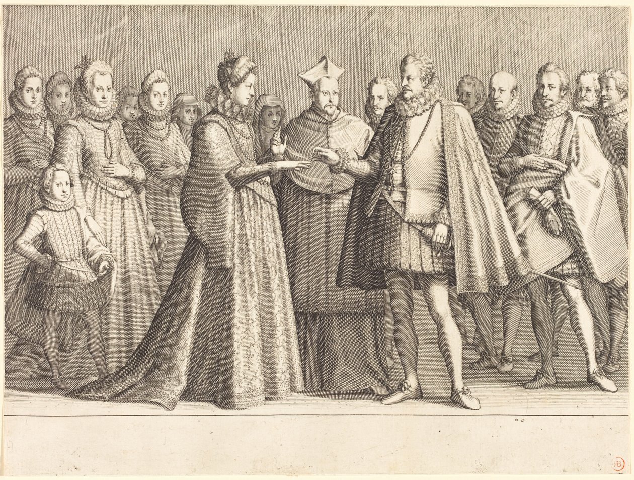 O casamento de Ferdinando e Cristina de Lorena de Jacques Callot