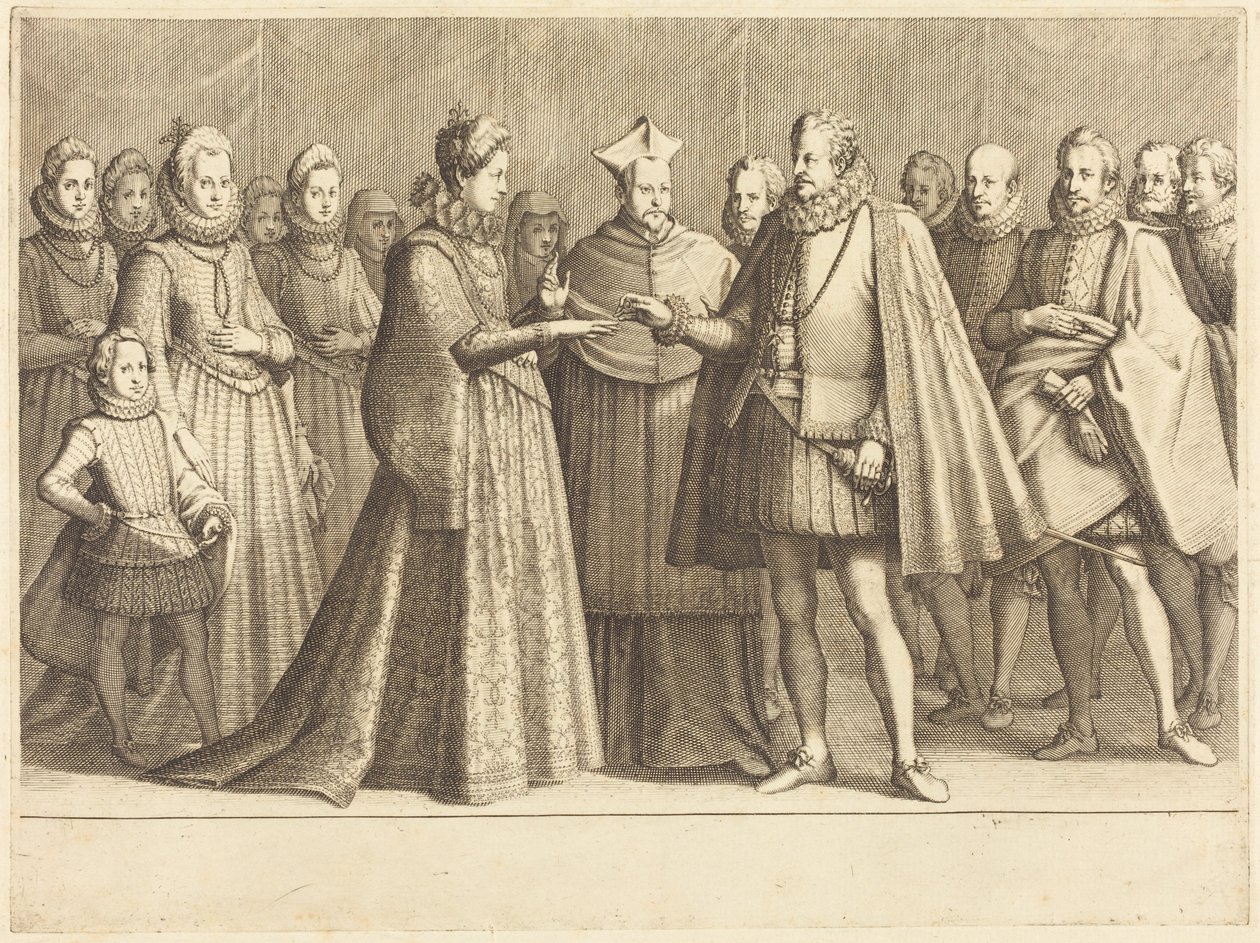O casamento de Ferdinando e Cristina da Lorena de Jacques Callot