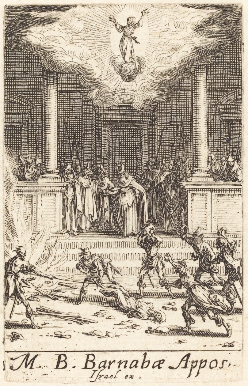 O Martírio de São Barnabé, c. 16341635. de Jacques Callot