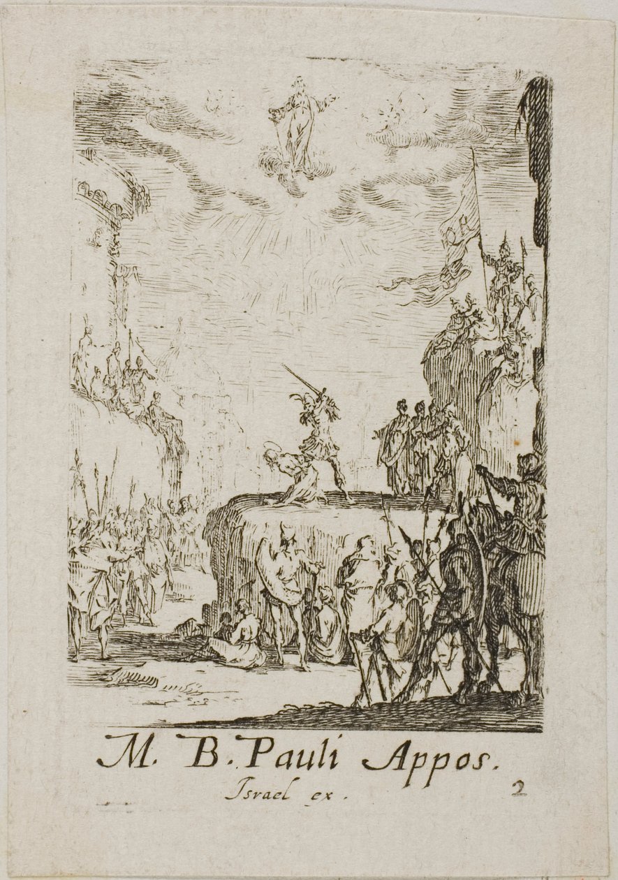 O martírio de São Paulo, segundo capítulo de Os martírios dos Apóstolos de Jacques Callot