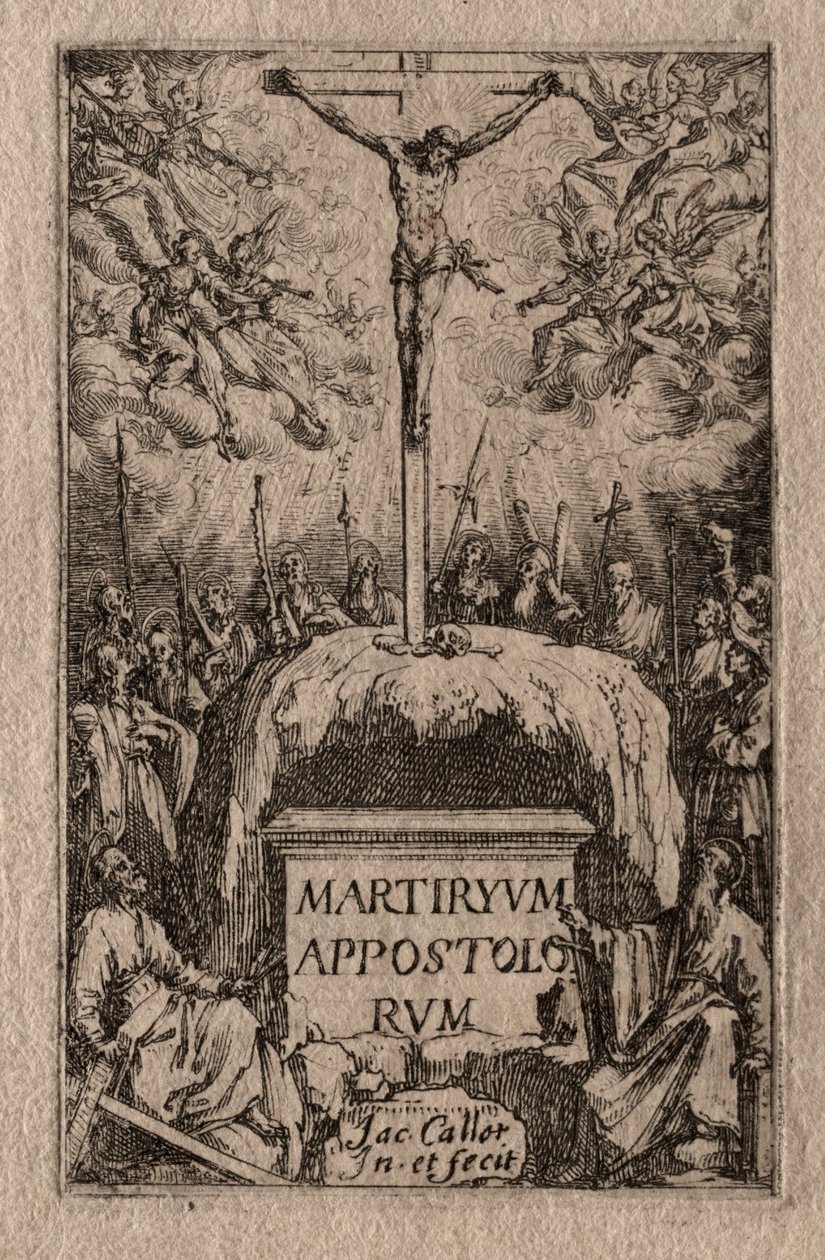 O Martírio dos Apóstolos: Frontispício de Jacques Callot