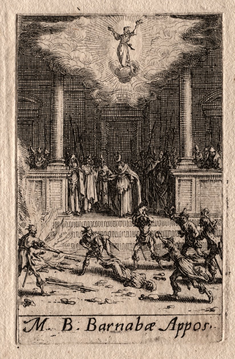 O Martírio dos Apóstolos: São Barnabé de Jacques Callot