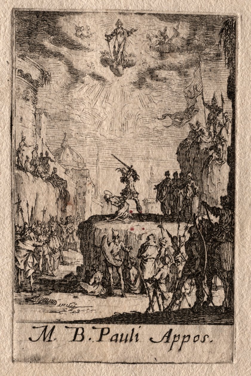 O martírio dos apóstolos: São Paulo. de Jacques Callot
