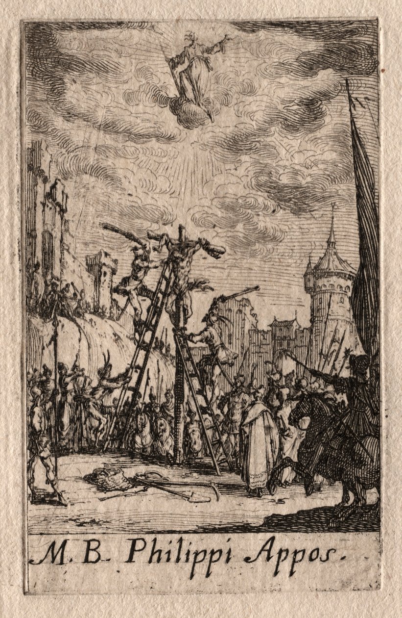 O martírio dos apóstolos: São Filipe. de Jacques Callot