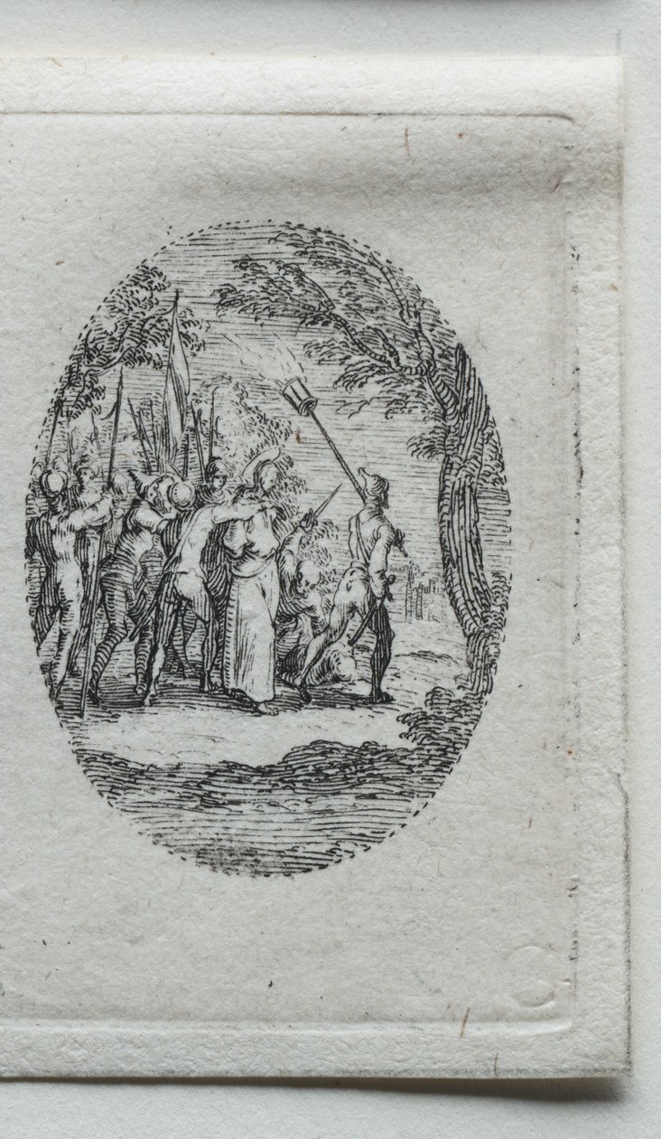 Os mistérios da paixão: Cristo levado cativo de Jacques Callot