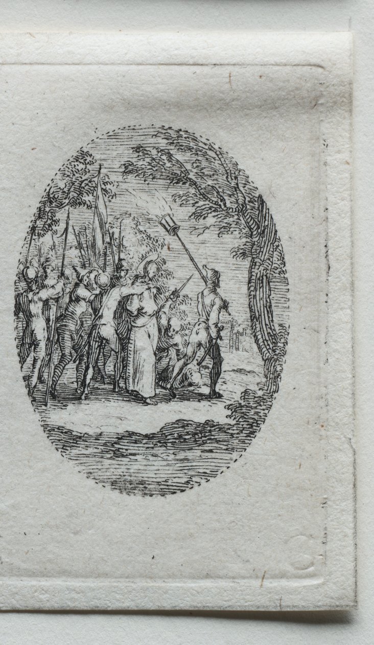 Os mistérios da paixão: Cristo levado cativo. de Jacques Callot