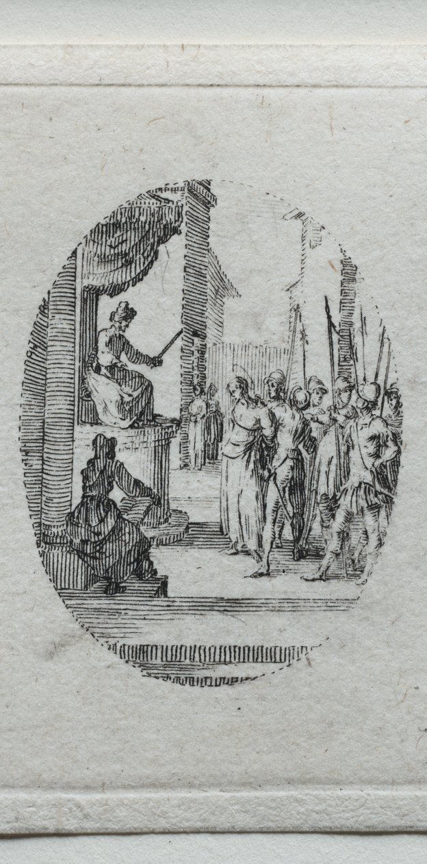 Os Mistérios da Paixão: Cristo diante de Pilatos de Jacques Callot