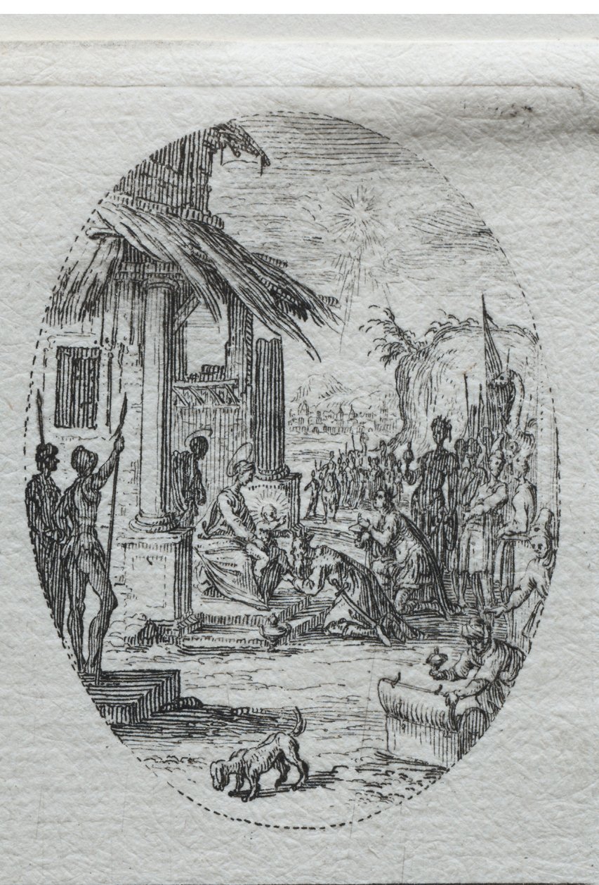Os mistérios da paixão: a adoração dos reis. de Jacques Callot
