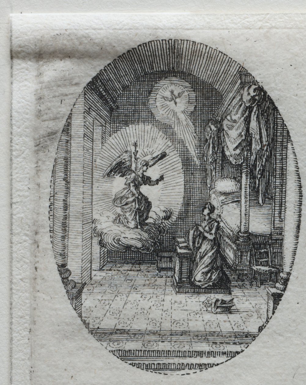 Os mistérios da paixão: a anunciação. de Jacques Callot