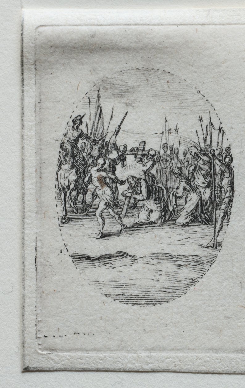 Os Mistérios da Paixão: O Transporte da Cruz. de Jacques Callot