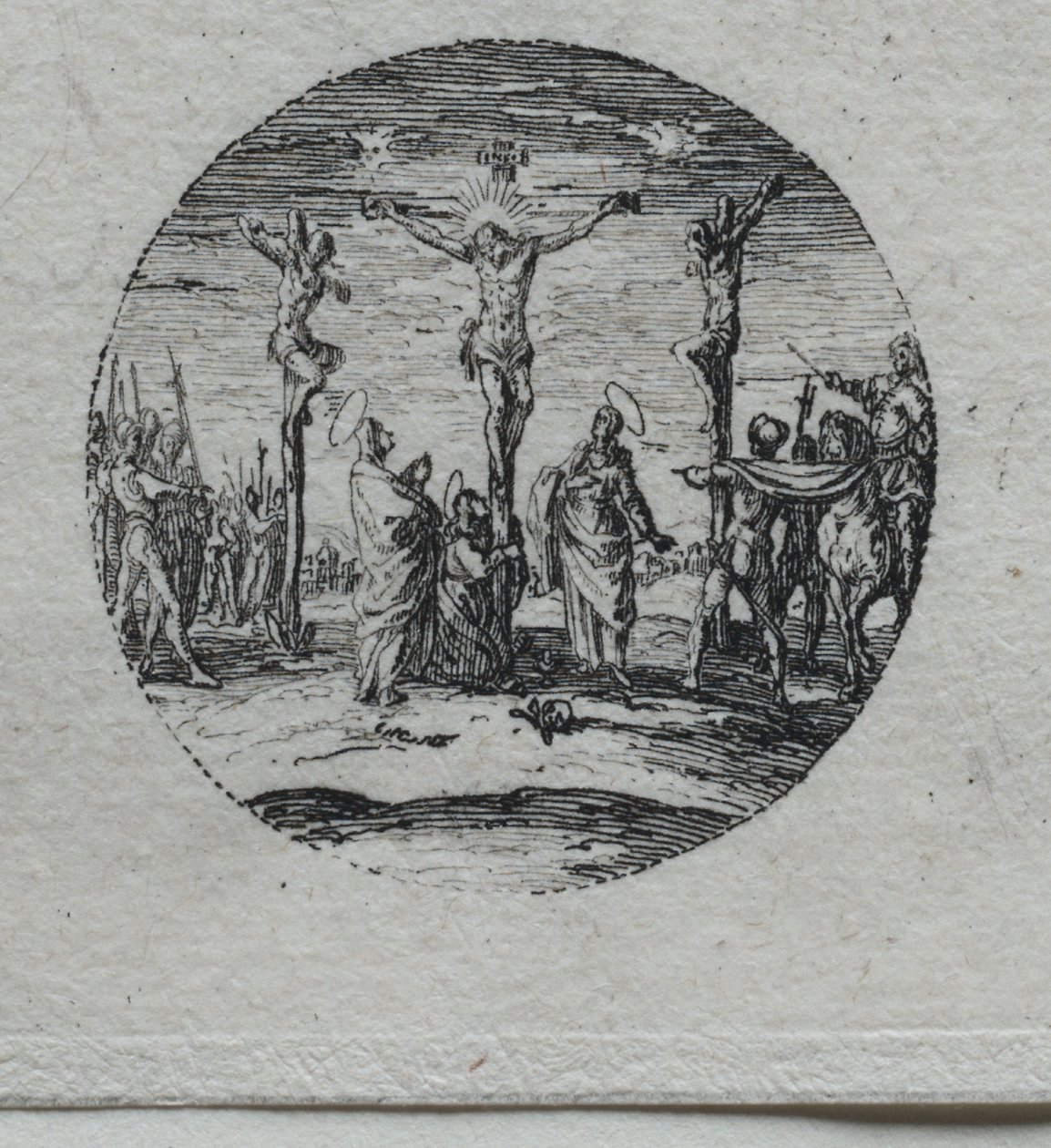 Os mistérios da paixão: a descida da cruz. de Jacques Callot
