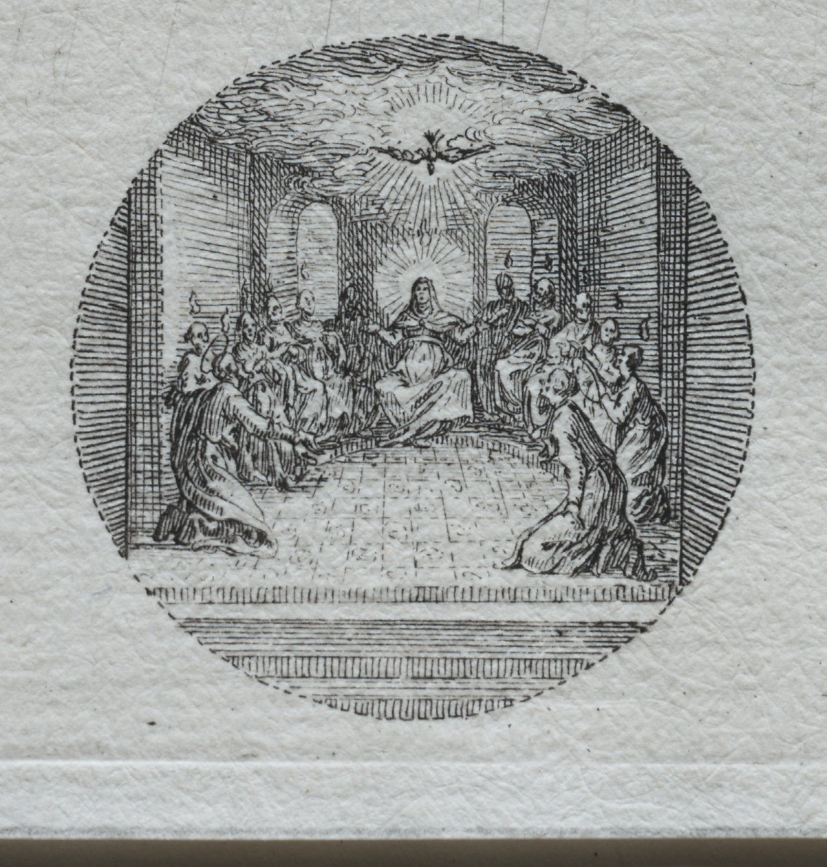Os Mistérios da Paixão: A Descida do Espírito Santo de Jacques Callot