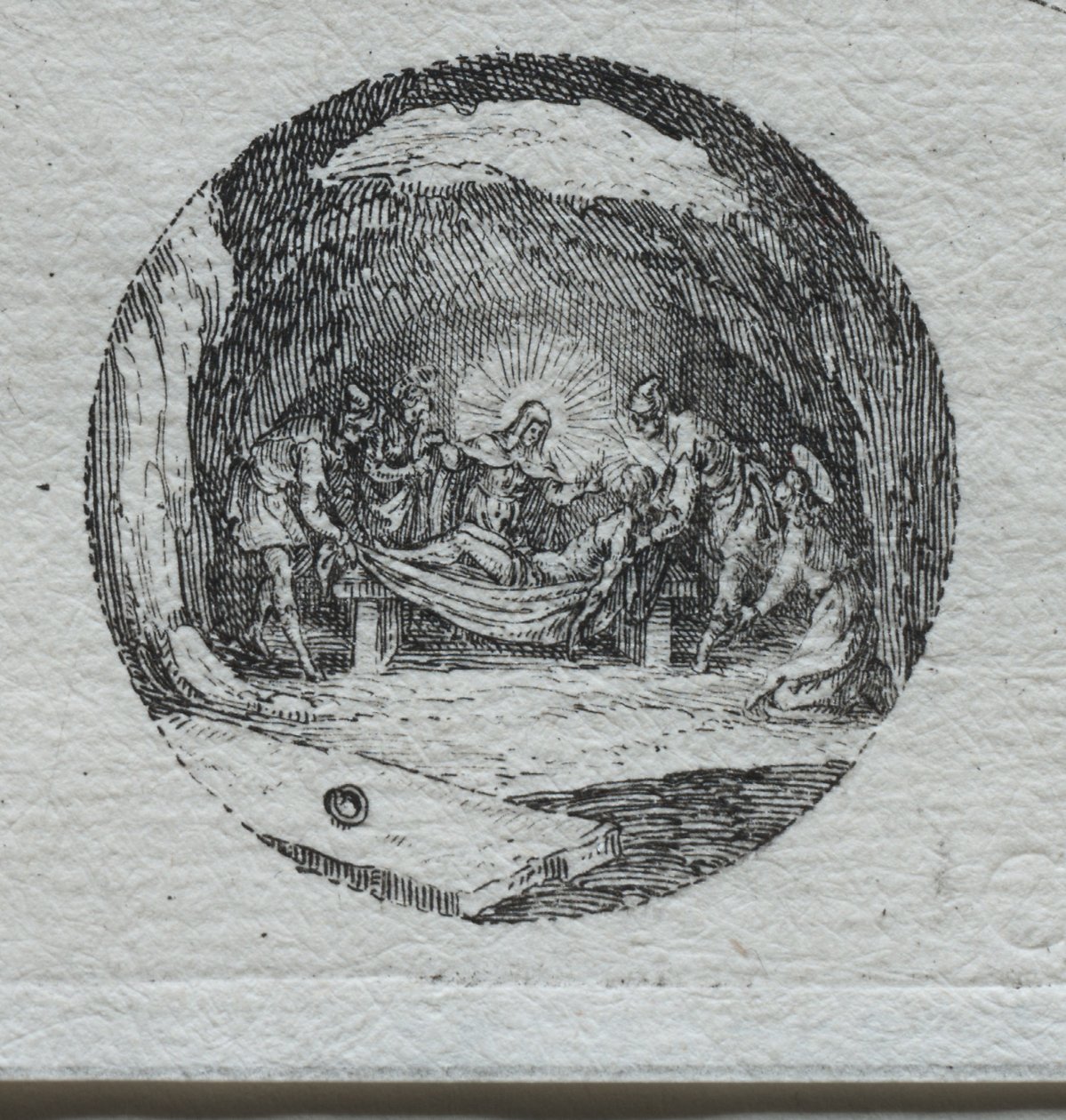Os mistérios da paixão: o sepultamento. de Jacques Callot