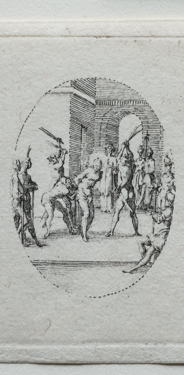 Os mistérios da paixão: a flagelação. de Jacques Callot