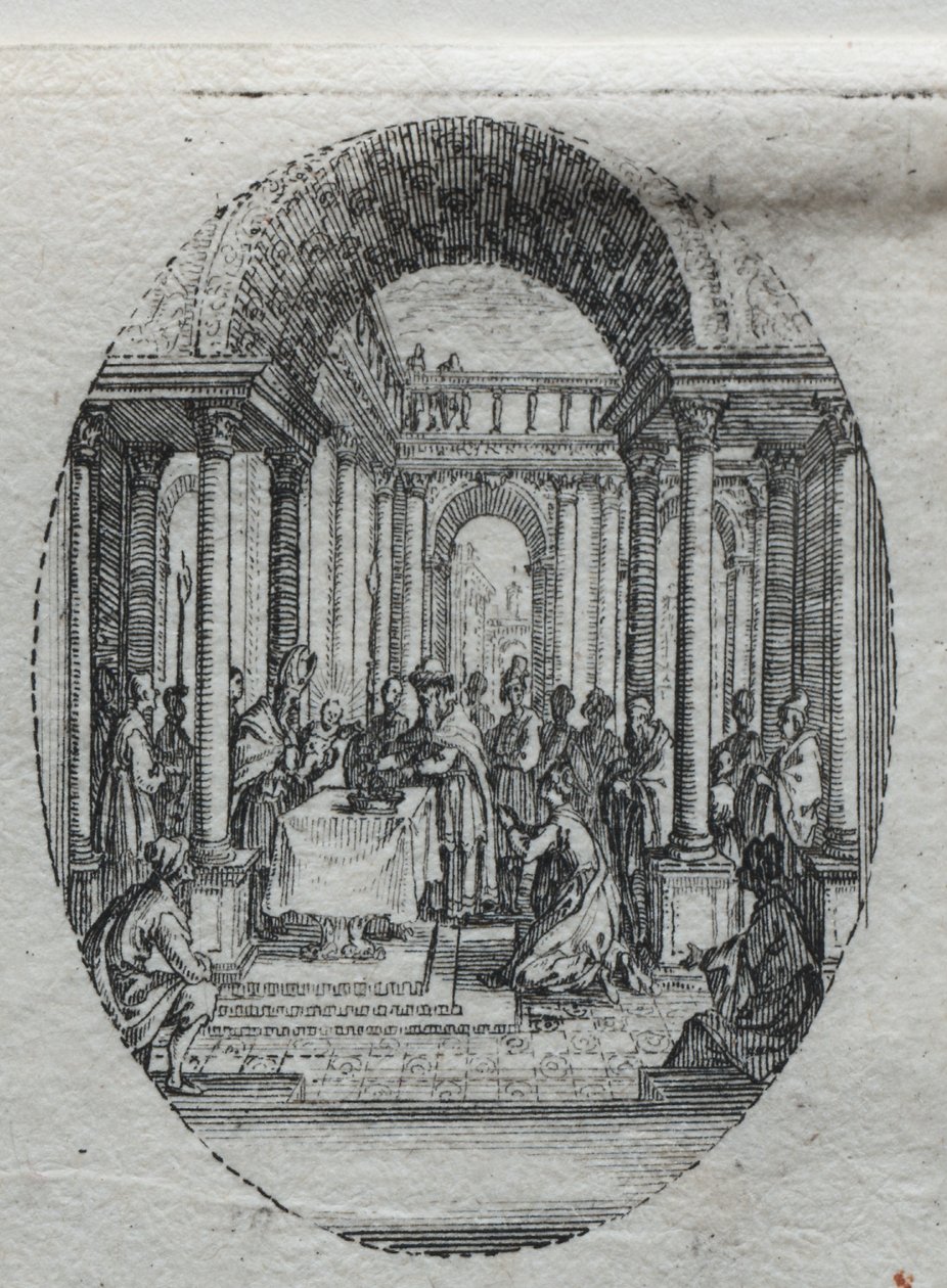 Os mistérios da paixão: a apresentação no templo. de Jacques Callot