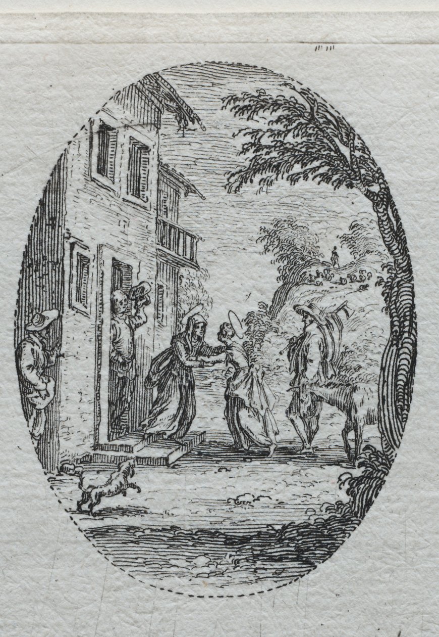 Os mistérios da paixão: a visitação. de Jacques Callot