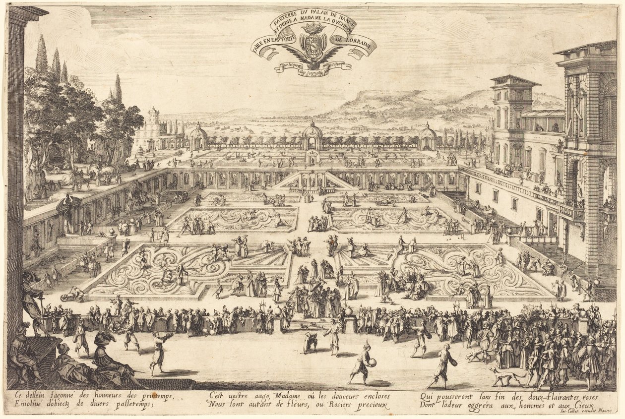 Os Jardins do Palácio de Nancy de Jacques Callot