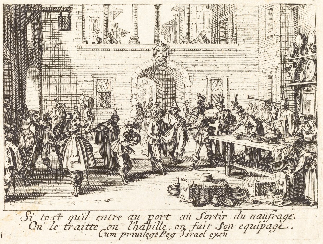 Os pais concedem presentes, 1635. de Jacques Callot